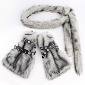 original custom made wool belt long fluffy waist chain