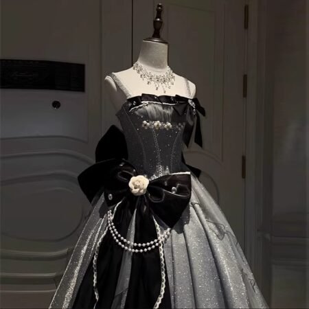 the full moon crowns the lolita evening gown