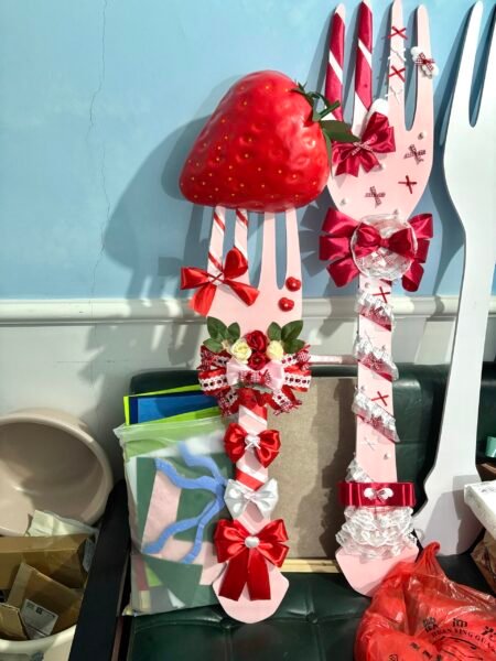 red strawberry lolita prop cosplay prop 80cm