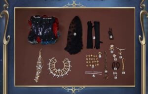 cosplay custom clothing of the remaining image of the "madame red" from five nights at freddy