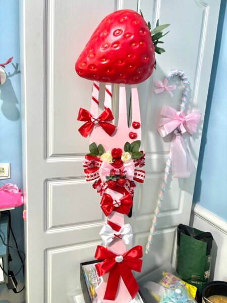 red strawberry lolita prop cosplay prop 80cm