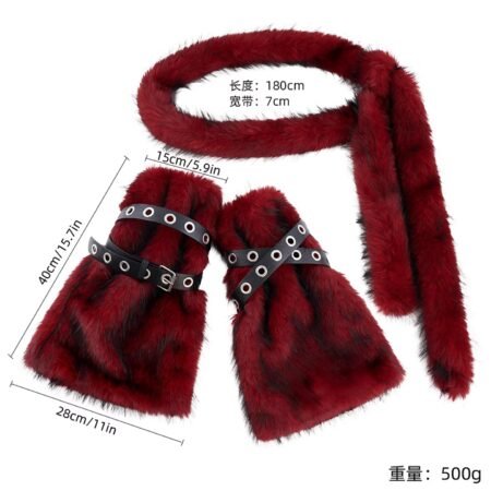 original custom made wool belt long fluffy waist chain