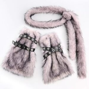 original custom made wool belt long fluffy waist chain