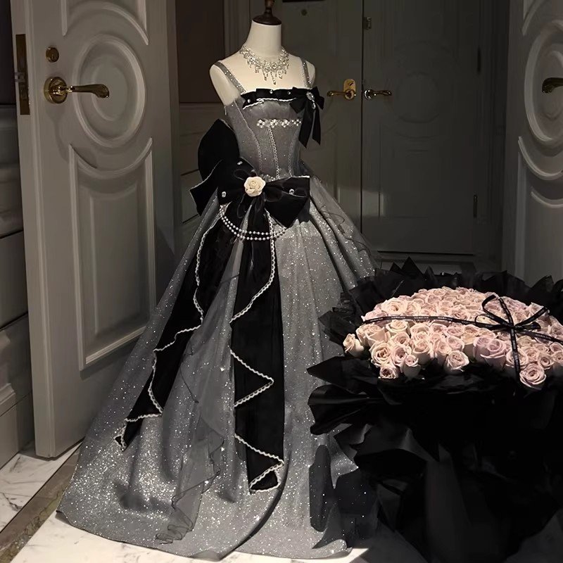 the full moon crowns the lolita evening gown