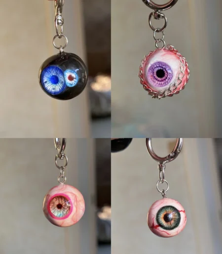 eye of the demon bead keychain bag