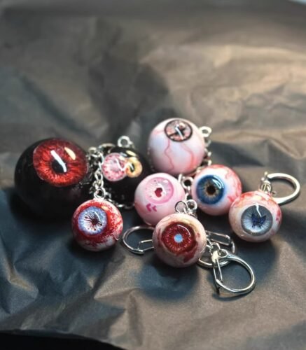 eye of the demon bead keychain bag