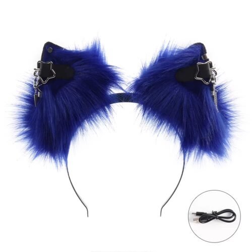 rechargeable plush electric cat ears that can move