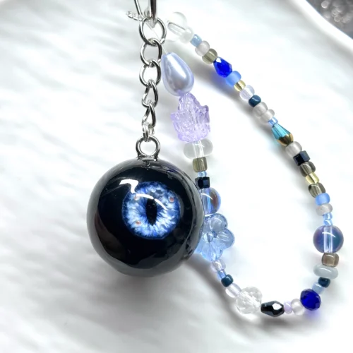 eye of the demon bead keychain bag