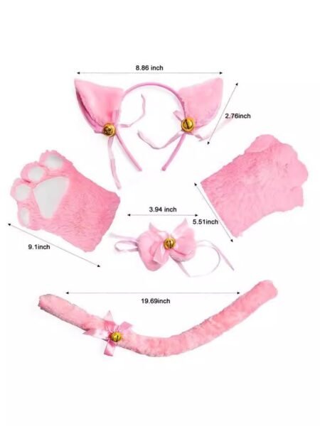 cute cat outfit cat ear headband, cat scratch tail accessory, prop