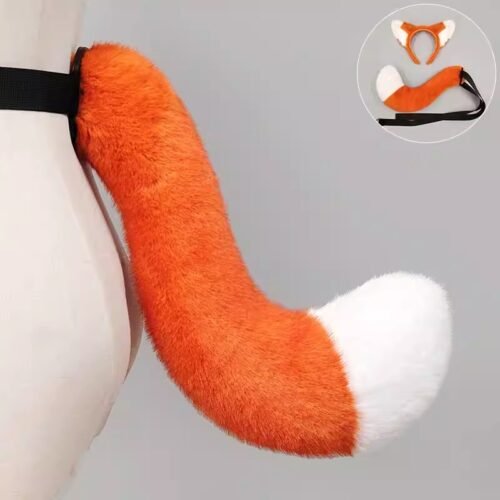 animal fox ear hairband with ears and tail set